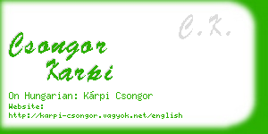 csongor karpi business card